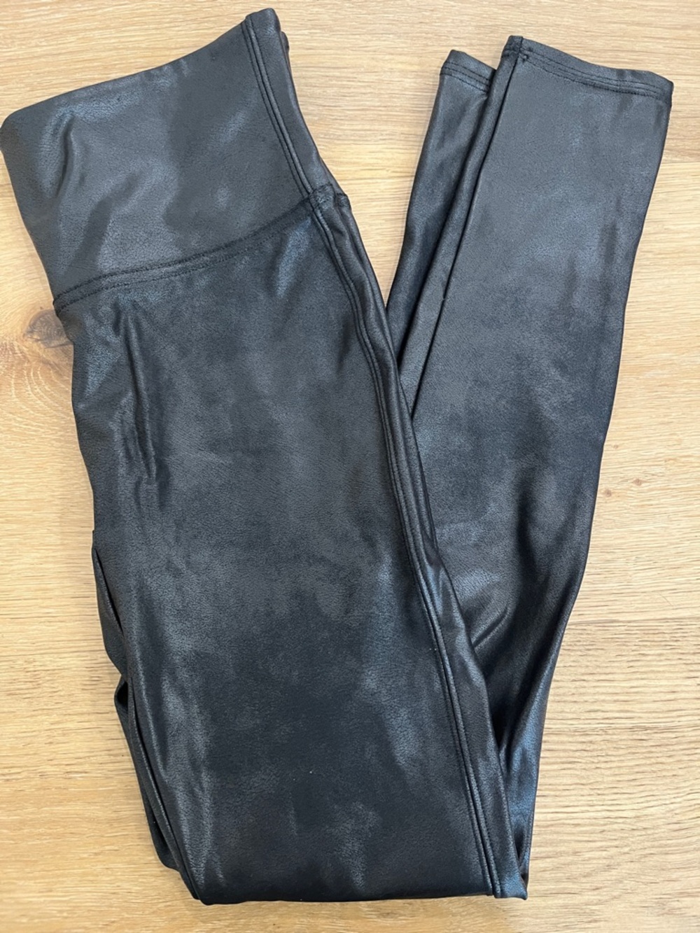 SPANX Black Faux Leather Leggings